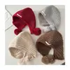 Gorros de Punto de Otoño e Invierno Coreanos para Niños y Niñas, Conjuntos de Moda, Elegantes Gorros Baotou con Protección para las Orejas