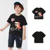 [Balaone] Camiseta de Manga Curta Balabala Baby para Meninos 2026 Nova Roupa de Verão Top com Estampa de Ilustração Pintada à Mão
