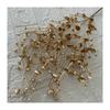 Abanico de Hojas de Hortensia Dorada Flor Artificial Decoración de Boda Cubo Hoja de Ginkgo Dorada Material de Flor de Planta Dorada