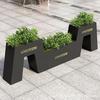Caixa de flores de aço inoxidável para exterior Cama de flores de ferro Departamento de vendas Piscina de árvores móvel Árvore de arborização da comunidade Caixa de árvores Calha de flores de metal
