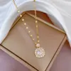 [Aço titânio] Luz Estilo de Luxo Geométrico Elegante Micro Colar de Diamantes Estilo Fino das Mulheres ins Cyber Celebridade Clavícula Cadeia Acessórios