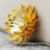 Accesorios DIY Tocado Nupcial Cobre 28mm Loto Pieza de Flor Tridimensional Horquilla Corona de Fénix Horquilla Material Hecho a Mano A304