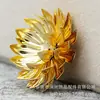 Acessórios DIY Adorno de Cabeça para Noiva Cobre 28mm Lótus Flor Tridimensional Peça Grampo de Cabelo Grampo de Cabelo Coroa de Fênix Material Artesanal A304