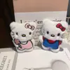 Nuevo Peluche de Dibujos Animados Chirriante Delantal Perro de las Tierras Altas Colgante Muñeca Linda Accesorios para Bolsos