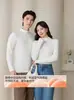 Camiseta Base Gruesa de Polar para Otoño e Invierno, Cuello Alto Medio, Unisex, Canalé Grueso, Adelgazante, Cálida, Corte Ajustado, Estilo Versátil
