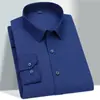 Camisa de manga larga 2023 para hombre de negocios joven y de mediana edad formal color liso profesional camisa de trabajo para hombre una generación de pelo