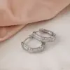 Pendientes de Latón con Microincrustaciones de Circonita y Diseño de Bambú, Diseño de Nicho Popular en Europa y América para Mujer, Pendientes de Cobre de Moda Ligeros y de Lujo