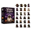 Nuevo colgante acrílico de caja sorpresa para decoración de Halloween, con diseños de calabaza, gato y bruja para decoración de patio exterior