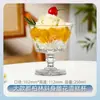 Harmony Home Copo de Vidro Esculpido Criativo Copo para Milkshake Copo Doméstico para Suco Tigela para Pudim Tigela para Sobremesa Tigela para Frutas Tigela para Sorvete