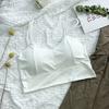 Ropa Interior con Espalda Bonita, Seda de Hielo, Sin Costuras, Anti-Exposición, Top de Tubo de una Pieza para Niña, Tirantes Finos de Color Caramelo, Sujetador sin Aros