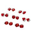 Rojo Explosivo Diamante Apilado Joyería para Uñas Celebridad de Internet Retro Ankesela Azúcar Rojo Piedra Dulce Cuadrado Gordo Corazón Torcido Bola de Diamante Decoración de Uñas