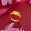 Novo Anel Ajustável de Latão Banhado a Ouro Vietnamita com Símbolo de Dinheiro, Atacado de Fábrica para E-commerce de Transmissão ao Vivo