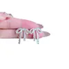 Pendientes de Lazo Estilo Ballet "Cinta Ondulada", Pendientes de Lujo Ligero y Exquisitos, Diseño de Nicho, Dulces Accesorios para Orejas de Cinta