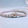 Joyería Mu Jing 2023, nueva plata S925, 0,4 ct, diamante de alto carbono, muy simple, ligero, de lujo, moderno, lleno de diamantes, alta sensación manual.