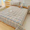 Capa de Cama de Veludo de Leite Peça Única Inverno Forrada com Lã Quente Tatami Acolchoado Lençóis de Cama Grossos Cobertor Conjunto de Três Peças Lençóis de Cama Kang Duplo
