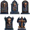 Nuevo Señal de Tumba de Halloween para Jardín con Estaca, Accesorio de Cementerio de Terror, Decoración para Césped de Jardín al Aire Libre