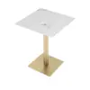 Estilo Luxo Leve Corrente Temática Conjunto de Mesa e Cadeiras para Restaurante Ocidental para Uso Comercial em Cafeterias, Estabelecimentos de Refeição, Lanchonetes e Lojas de Salgados, com Mesa Quadrada de Ardósia