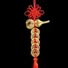 Decoração de Porta em Porta com Dinheiro dos Cinco Imperadores, Pingente de Dinheiro dos Cinco Imperadores Chinês, Ornamento de Porta em Porta de Latão Puro com Gourd Bagua de Ponta Aberta