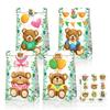 KK174 Amazon oso de peluche oso abrazo oso muñeco de trapo oso globo pegatina adhesiva redonda pegatina decorativa
