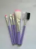 Set de Brochas de Maquillaje de 5 Piezas Transfronterizo Rosa y Negro Brochas para Sombra de Ojos Especial para Maquilladores Profesionales Brochas para Rubor y Pestañas