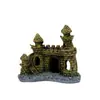 Castelo Real Pequeno Antigo Aquário Artesanato de Resina Enfeites Tanque de Peixes Decoração de Paisagismo Resina de Simulação Caixa para Répteis