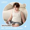 Novo Estilo Colete de Verão em Tencel Lyocell para Meninos, Camiseta Sem Manga Plus Size para Meninos
