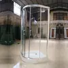 El Fabricante Tiene Perfiles de Aleación de Aluminio Prehechos y Accesorios de Acero Inoxidable para una Cabina de Ducha de Vidrio Templado Doble Móvil Completamente Curva