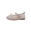 Zapatos para Niños Medianos y Grandes Verano Antideslizantes Zapatos de Princesa Encaje 2026 Estilo Coreano Sandalias de Suela Suave Malla Niña Lazo Niños