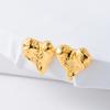 Pendientes de lava irregulares de metal con el mismo estilo de Fever, pendientes de temperamento de alta gama con diseño de nicho para mujer
