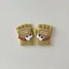 Guantes Infantiles Yipan para Otoño e Invierno, Nuevos, Lindos, Súper Lindos, de Dinosaurio, de Medio Dedo, Guantes Cálidos para Bebés