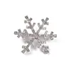 Broche de Copo de Nieve Navideño de Moda corsage de personalidad y temperamento pasador anti-luz pasador de cuello de diamante accesorios para traje y camisa