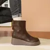 Botas Martin Casuales Versátiles Cómodas 2026, Nuevas Botas de Mujer Otoño/Invierno, Punta Redonda, Suela Gruesa, que Aumentan la Altura, Cremallera Trasera, Botines