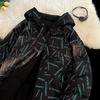 2023 nuevo cuello alto letra temporada pareja doble cara con capucha algodón acolchado casual juvenil estilo pareja cálido moda