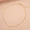 Colar Pingente Cruzado Europeu e Americano Banhado a Ouro 18K Real com Toque Metálico, Simples, Único, de Nicho, Acessório Versátil