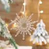 Navidad Nueva Transparente Copo de Nieve Acrílico Cinco Estrellas Barra de Hielo Carámbano Árbol de Navidad Colgante Decorativo de Copo de Nieve Transfronterizo