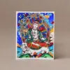 Caijin Thangka Pintura del Quinto Maestro Farmacéutico Zakilam Vida Pasada y Vida Presente Madre Tara Verde Buda Protector Personalizable Thangka Corriente Nacional