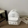 Mochila Bordada de Coelho com Bolinhas e Acabamento em Renda, Estilo Menina para Estudantes, Mochila Versátil Fofa para o Dia a Dia