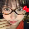 Selecciones de Influencers de Subcultura: Gafas Decorativas con Estampado de Leopardo y Lazo en Marco Negro de Alta Apariencia para Mujer, Versátiles para Salir Sin Maquillaje