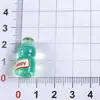 Miniaturas simuladas de botellas pequeñas para juego de alimentos al por mayor, botellas en miniatura de bebidas y vino, accesorios de resina de tienda de conveniencia, parches de dibujos animados surtidos