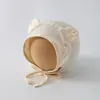 Touca de Bebê Estilo Primavera Fina Touca Turbante para Meninos e Meninas, Touca Simples Quente com Proteção para as Orelhas para Bebês, Touca Macia com Orelhas de Urso