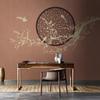 Nuevo estilo chino flor y pájaro pared de palacio rojo atmósfera estilo antiguo dormitorio salón de té entrada papel tapiz de fondo de TV Mural de tela de pared