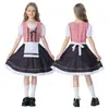 Roupas coloridas para meninas, Vestido Dirndl, traje étnico bávaro infantil para festival, fornecimento transfronteiriço
