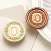 Lançamento de novos produtos: Série floral europeia de 26 letras latão maciço selante para convites de casamento e lembrancinhas de festa
