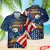 Usa Camisa Havaiana de Manga Curta com Lapela Comemorativa do 250º Aniversário da Liberdade Celebrando o 250º Aniversário da Independência Americana