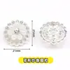 Botões quadrados estilo Chanel, costurados à mão, com pérolas e strass, acessórios de vestuário DIY, botões de metal