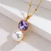 Moda Europea y Americana Acero Inoxidable Oro de 18K Zirconia Accesorios de Collar Cadena para Suéter Elegante Creativo Estilo Ins para Mujer Lujo Accesible y Sentido de Alta Gama