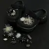 Moda de Alta Gama, Accesorios de Diamantes, Decoraciones Versátiles, Zuecos con Borlas de Fuegos Artificiales Estilo Xiaohongshu, Flores para Zapatos, Decoraciones de Perlas de Lunares