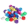 100 Piezas de Cuentas de Arcilla Suave, Rodajas Planas Redondas de Frutas Bagua Tai Chi, Flores Redondas Pequeñas DIY de Arcilla Suave, Venta Transfronteriza Popular