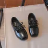 Zapatos de cuero con lazo estilo coreano para niñas, nuevos para primavera y otoño 2026, Mary Jane, ballet, princesa, mocasines
