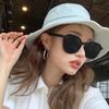 Óculos de Sol Moda Ins Armação Grande Lentes Finas Tendência Popular na Internet Mesmo Estilo Óculos de Sol para Fotografia de Rua Estilo Coreano Harajuku Vintage Didi Óculos Sem Graça